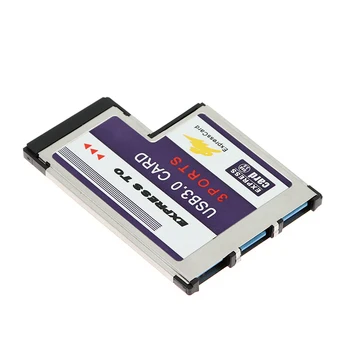 USB Expresscard plėtros Kortelę ar 3 port USB 3.0 Express card 34 54 mm plėtros Kortelę ar expresscard USB adapteris