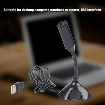 USB Kompiuterio Mikrofonas Darbalaukio Įvairiakryptė Kondensatoriaus PC Nešiojamas Mikrofonas Žaidimų Live ND998