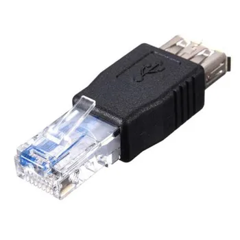 USB Tipo Moteris RJ45 Vyrų Ethernet Adapter Maršrutizatoriaus Jungtis, Kištukinis Lengvi Nešiojamieji Puikus on-the-go 