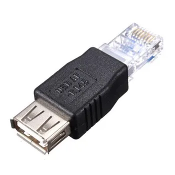USB Tipo Moteris RJ45 Vyrų Ethernet Adapter Maršrutizatoriaus Jungtis, Kištukinis Lengvi Nešiojamieji Puikus on-the-go 