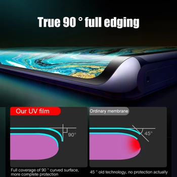 UV Grūdintas Stiklas Huawei 30 Pro P20 P40 30 Lite Pilnas Klijai Ekrano apsaugos Huawei Mate 20 30 Lite Pro Apsauginį Stiklą