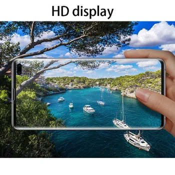 UV Pilną Klijai Grūdintas Stiklas Samsung S8 S9 S10 Plius S10E Lite Screen Protector for Galaxy Note 10 pro 8 9 S7 Krašto UV skystis