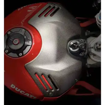 Už Ducati Panigale V4 V4S 2018 2019 2020 Visas Anglies Pluošto Motociklo Priekiniai kuro bako dangtelis (su ventiliacijos angos)