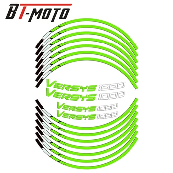 Už Kawasaki VERSYS 1000 Motociklą Atspindintis Versys 1000 Šrifto Lipdukas Ratlankio Juostele Lipdukas Lipdukas Priekyje gale Lipdukas, Pilnas Komplektas