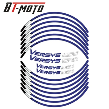 Už Kawasaki VERSYS 1000 Motociklą Atspindintis Versys 1000 Šrifto Lipdukas Ratlankio Juostele Lipdukas Lipdukas Priekyje gale Lipdukas, Pilnas Komplektas