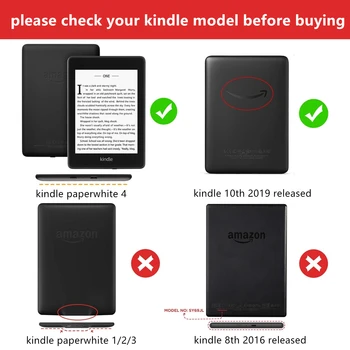 Už Kinlde Paperwhite 10 Minkštas Viršelis Pakurti 10 Smart Case for Kindle Paperwhite 4 Apsauginį kiautą
