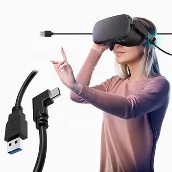 Už Oculus Quest 2 USB A-C Kabelis USB Tipas C C Kabelio VR Akinius, Įkroviklis, Duomenų Perdavimo Kabelis 3/4/5 Metrų VR Priedai