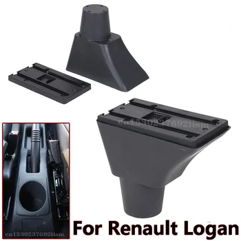 Už Renault Logan porankiu langelį Renault Dacia Logan Automobilio Sėdynėje lauke Centras talpinimo Interjeras su USB LED šviesos
