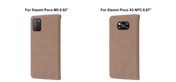 Už Xiaomi Poco M3 X3 NFC Atveju PU Odos Flip 