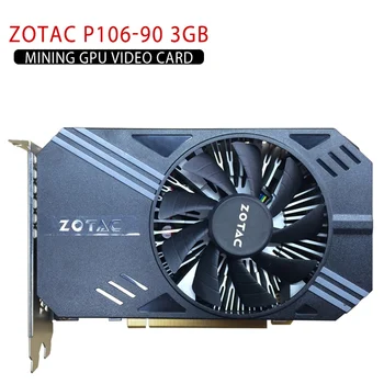 Už ZOTAC P106-90 3GB Kasybos GPU Vaizdo Plokštę GTX 1060 GDDR5 PCI Express 3.0 6-Pin PCI-E, PCI Express 2.0 x16 6-Pin PCI-E