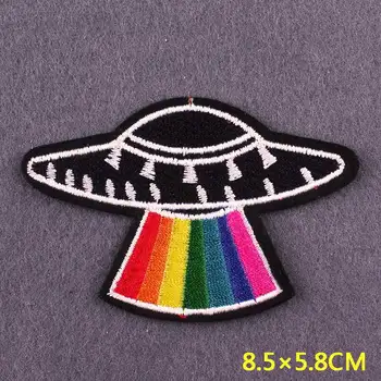 Užsienietis UFO Pleistras Geležies Dėmės Ant Drabužių Šilumos lipnios Išsiuvinėti Pleistrai Drabužių Astronautas Pleistras Drabužių Priedų