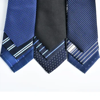 Užtrauktukas kaklaraištis vyrų tingus 8CM dryžuotas kaklaraištis didmeninė elementus verslo