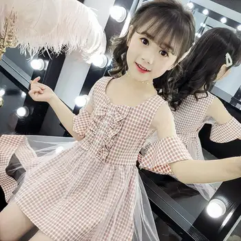 Vaikai Drabužių Paauglių Mergaičių Drabužių Vasaros Lolita Pledas Korėjos Atsitiktinis Suknelė 2021 Vaikams, Suknelės Moterims Mokykloje Dėvėti Sundress