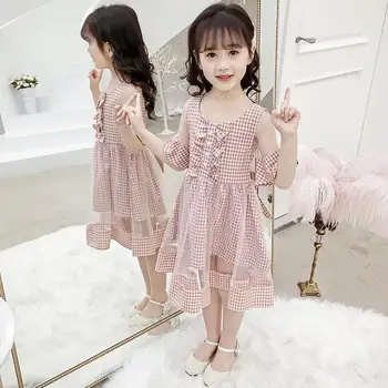 Vaikai Drabužių Paauglių Mergaičių Drabužių Vasaros Lolita Pledas Korėjos Atsitiktinis Suknelė 2021 Vaikams, Suknelės Moterims Mokykloje Dėvėti Sundress