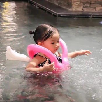 Vaikai gelbėjimosi Liemenė Plūduriuojantis Mergaičių Striukė Berniukui maudymosi kostiumėlį, Plūduriuojantis Angelo Sparnu Pripučiamos Liemenės Kūdikių Plaukimo Plūduro PVC Plūdės Striukė