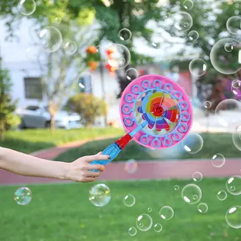 Vaikai Magic Wand Burbulo Pūtimo Vėjo Malūnas Žaislą Magic Muilo Burbulas Mašina Burbulas Suktuko Maker Lauko Žaislas Mergina Vasaros Žaislas