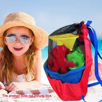 Vaikai Paplūdimio Krepšys Paplūdimio Tinklinio Žaislų Saugojimo Maišelį Smėlio Kastuvas Įrankis Net Lauko Kuprinės Paplūdimys Smėlio žaislų Saugojimo Akių Maišą