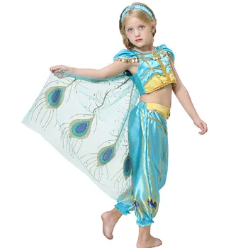 Vaikai Princesė Kostiumas Šalis Arabijos Blizgučiais Fancy Dress Up Girl 