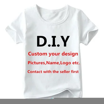 Vaikai Twosides Individualų Marškinėlius Užsakymą Dvigubus Šonus, T-shirt Savo Dizaino T-shirt Berniukų, Mergaičių 