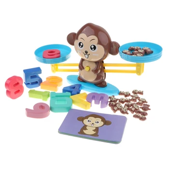 Vaikai Vaikų Beždžionė Balanso Skaičiavimo Žaidimas Mediniai Matematikos Švietimo Žaislai