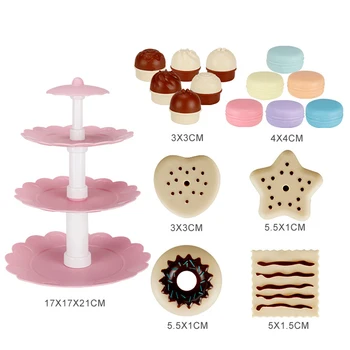 Vaikų Desertas Kartu sudėjus Bokštas Žaisti Namuose Žaislas Popietės Arbata Spurgos Macaron Dvigubai Desertas Stalo Modeliavimas Sausainių Pyragas