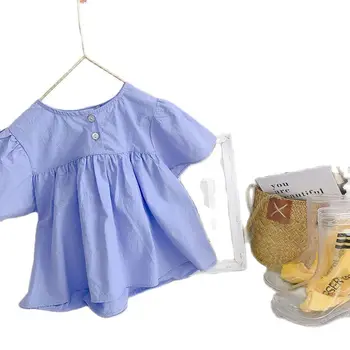 Vaikų vasaros drabužių doll marškinėliai 2021 nauja vaikų mažų vaikų drabužius trumparankoviai marškinėliai mergaičių marškinėliai P4236
