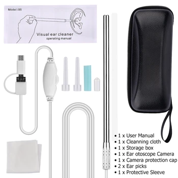 Vaizdo Medicinos Mini Otoscope Cleaner 1.3 MP USB Nosies Endoskopą Kamera Lankstus Ent Otoscopio Kamera Pažangų Vaizdo Ausų Valymo Strypas