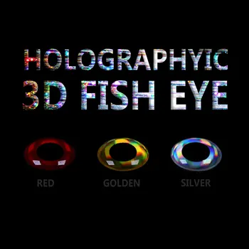 Vampfly 100VNT Sidabro Spalvos 3D Holografinio Žuvų Skristi Susiejimas Streamer Masalas Žuvų Akys Masalas Priėmimo Akis, 2MM iki 10MM