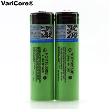 VariCore NCR18650B 3400mAh Li-ion Rechargeable18650 Baterija su Grandinės žibintuvėlis+ Nemokamas Pristatymas