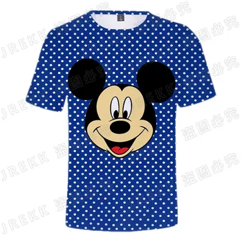 Vasaros Disney Animacinių filmų Anime Mickey Mouse Spausdinami 3D T-marškinėliai Vyrams, Moterims, Vaikams, Kietas Streetwear Cool Berniukas, Mergaitė, Vaikiški Marškinėliai, Topai