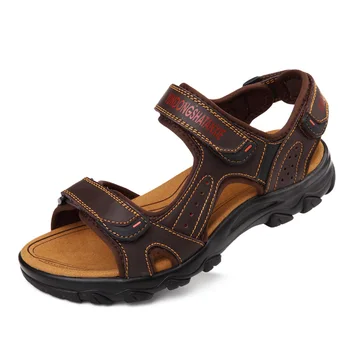 Vasaros lauko vyriški sandalai neslidus ponios sandalai poros žygiai sandalai unisex dizainerio odos sportinės basutės dydis 34-46