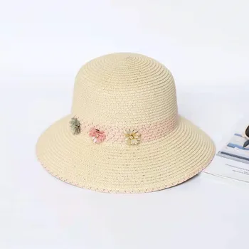 Vasaros Mažų Šviežių Ponios 2021 Mados Panama Vazonas Platus Kraštų Skrybėlę Paplūdimio Skydelis Nuo Saulės Šviesą Apsaugos Nuo Saulės Atostogų Šiaudų Skrybėlę