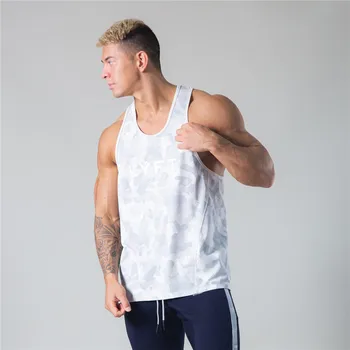 Vasaros raumenų vyrų greitai-džiovinimo fitneso sportinė lauko streetwear atsitiktinis vyrų vest jogger mados vyrų viršų