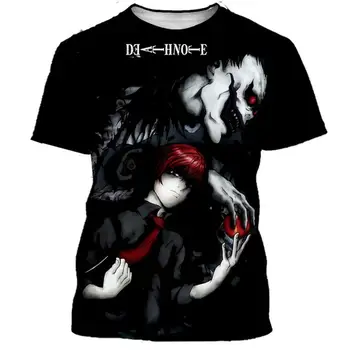 Vasarą karšta-pardavimo Death Note anime minkštas marškinėliai vyrams siaubo harajuku mados manga vyrų medžiaga berniuko anime viršų