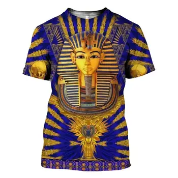 Vasarą Vienas gabalas 3D Atspausdintas T-shirt Vyrai Egipto Horo T-shirt Ponios Atsitiktinis marškinėliai Hip-hop Streetwear 2021 Naujos Sportinės aprangos Viršų