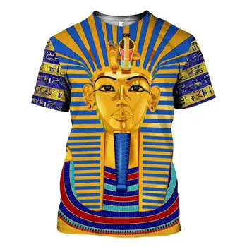 Vasarą Vienas gabalas 3D Atspausdintas T-shirt Vyrai Egipto Horo T-shirt Ponios Atsitiktinis marškinėliai Hip-hop Streetwear 2021 Naujos Sportinės aprangos Viršų