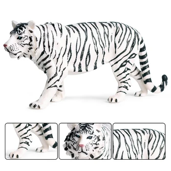Veiksmo ir Žaislai Laukinių Miškų Modeliavimas Gyvūnų Pasaulyje PVC Balta Sibiro Tigras Modelis Kolekcines Skaičius Vaikas, Dovana, Namų Deco