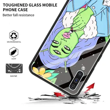 Velnias Mergina Stiklo Telefono dėklas Samsung Galaxy A50 A51 A71 5G A70 A31 A10 A21s A91 A40 M31 A30 A41 M51 A01 A11 Dangtis