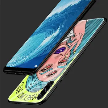 Velnias Mergina Stiklo Telefono dėklas Samsung Galaxy A50 A51 A71 5G A70 A31 A10 A21s A91 A40 M31 A30 A41 M51 A01 A11 Dangtis