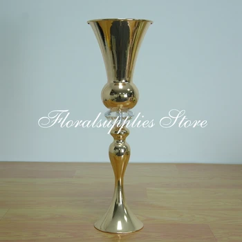 Vestuvių dekoratyviniai metalo gėlių vaza centerpieces trimitas gėlių vaza Stalo Puošmena, Gėlių Stovas Kelių Švino Namų Puošybai