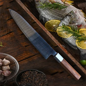 VG10 couteaux Chef de en acier, damas boîte-cadeau, couteau Chef de pour la coupe de viande avec manche lt résine bois