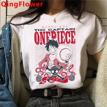 Vienas Gabalas Harajuku Juokingas Animacinių filmų Marškinėliai Moterims Ullzang Mados Japonų Anime T-shirt 90s Cool Marškinėlius Grafinis Viršuje Tees Moteris