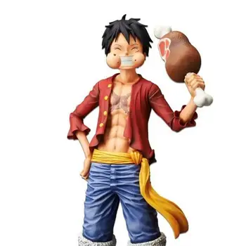 Vienas Gabalas Monkey D. Luffy Anime Pav Trijų Formų Luffy Star Akis Valgyti Mėsos Keičiamų PVC Veiksmų Skaičius, Žaislų Lėlės Modelio Dovana