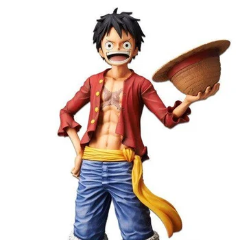 Vienas Gabalas Monkey D. Luffy Anime Pav Trijų Formų Luffy Star Akis Valgyti Mėsos Keičiamų PVC Veiksmų Skaičius, Žaislų Lėlės Modelio Dovana