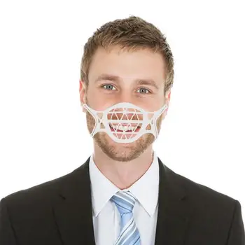 Vienkartiniai kaukė turėtojas 3D stereo silikono pamušalas ir vidinis padas kovos su įdaru kvėpuojantis non-stick lūpų paramos rėmelį