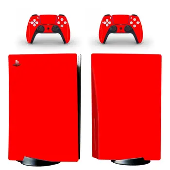 Vientisos Spalvos PS5 Odos Lipdukas Playstation 5 Konsolės Ir 2 Kontroleriai Vinilo Decal Apsaugines Odos Stiliaus 4