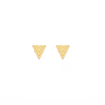 Vintage Papuošalai Iš Nerūdijančio Plieno Geometrinis Trikampis Auskarai Moterims Rose Gold Midi Stud Auskarai