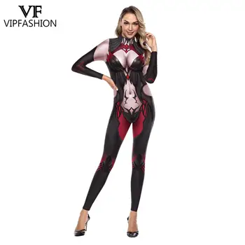 VIP MADOS Cosplay Bodysuit Seksualus Stora Moterų Drabužiai 3D Atspausdintas Elastinga Slim Cosplay Kostiumų 2021 Purim Karnavalą Jumpsuit
