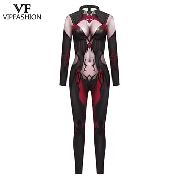 VIP MADOS Cosplay Bodysuit Seksualus Stora Moterų Drabužiai 3D Atspausdintas Elastinga Slim Cosplay Kostiumų 2021 Purim Karnavalą Jumpsuit