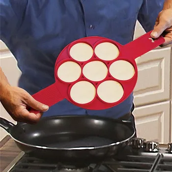 Virtuvės Blynas Pelėsių Keptas Kiaušinis Maker Pelėsių Non-stick Paprasta Operacija, Silikoniniai Kepimo Blynas Omletas Pelėsių, Virtuvės Reikmenys